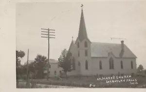 Chiesa di Santa Maria - Sheboygan, Wisconsin - RPPC non spedito - Foto 1 di 3