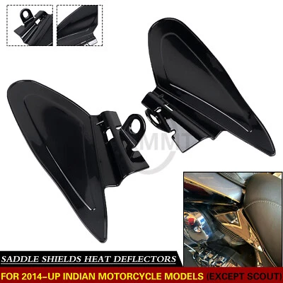 Black L&R Side Saddle Shields Heat Deflectors For Indian Springfield Chieftain - Изображение 1 из 4