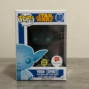 Funko Pop Yoda Spirit 02 Star Wars Blue Border Walgreens Exclusive 2015 Glow - Picture 1 of 6