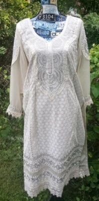 Vintage Beaded And Embroidered Chafton Dress 1960s - Image 1 of 4