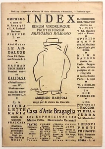 FUTURISMUS ANTON GIULIO BRAGAGLIA "INDEX" BREVIERZEITSCHRIFT JAHR FEBRUAR 1926 - Bild 1 von 6