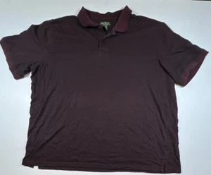 David Taylor Polo Shirt Men Size 3XL Black And Burgundy Collared Athleisure Golf - Picture 1 of 5