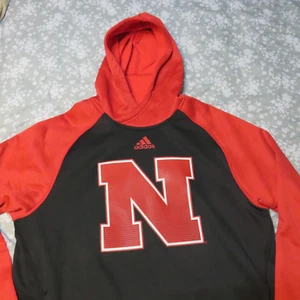 Nebraska Cornhuskers Herren Langarm Hoodie, Gr. L - Adidas Modell Climawarm - Bild 1 von 7