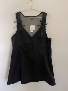 Mini abito American Eagle scollo a V denim dettaglio fiocco taglie forti 2XL nuovo con etichette - Foto 1 di 6
