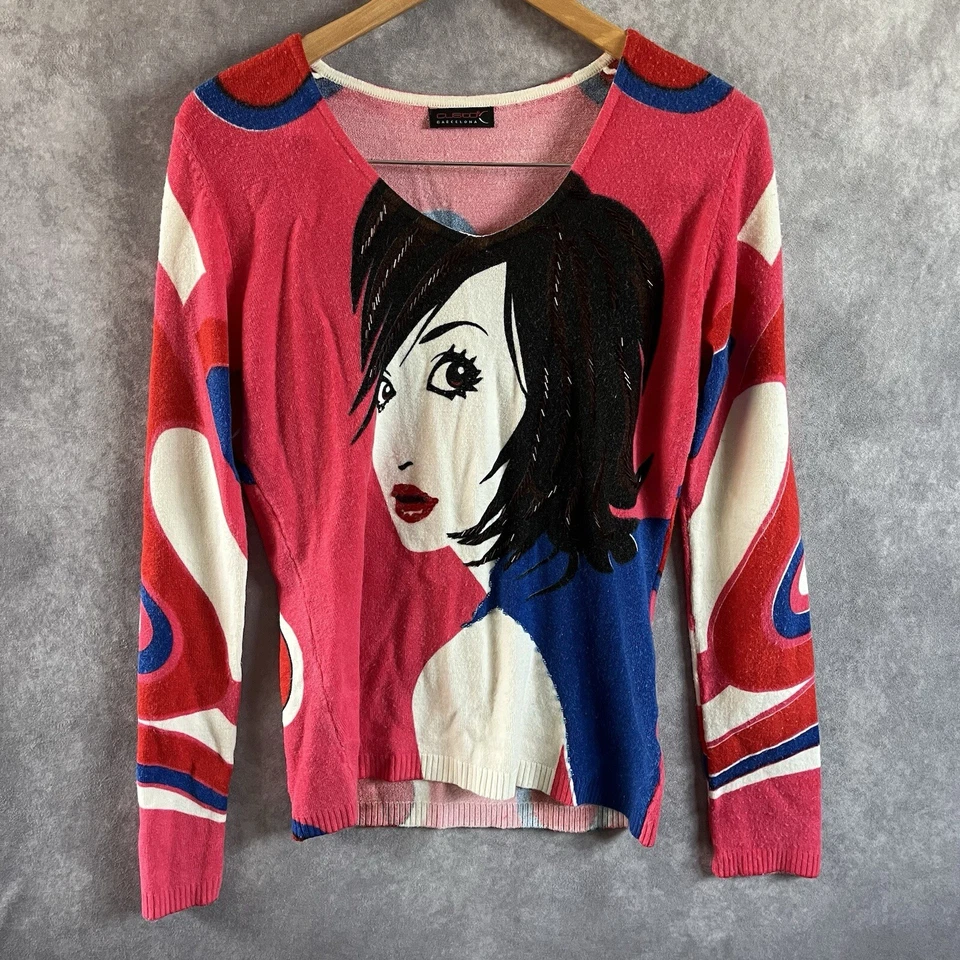 Suéter DE COLECCIÓN Custo Barcelona XS/S Cuentas Y2K Manga Larga *Ver Descripción* Foto 1 de 4