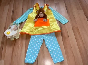 Pippi Langstrumpf Kostüm Gr.98/104 Shirt Kleid Tasche Legging Affe 2-4 Jahr TOP - Bild 1 von 10