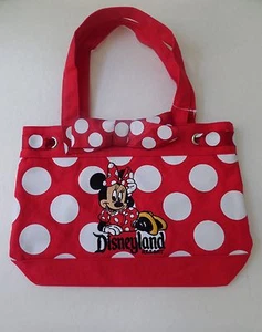 Bolso de Mano Disneyland Minnie Rojo Blanco Auténtico Parque Mercancía NUEVO - Imagen 1 de 4