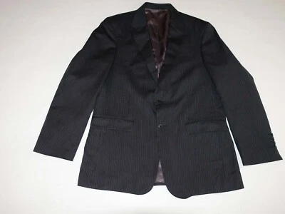 Blazer Kenneth Cole Hombre Traje Chaqueta Talla 42 Regular Gris Carbón 100% Lana R Foto 1 de 4
