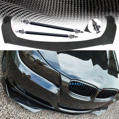 Front Lip Bumper Body Kits Splitter+Spoiler Carbon Fiber For BMW 320i 325i 330i Foto 1 de 4