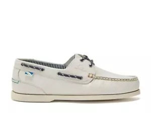 Chatham Leather Boat Shoes For Men - Crew G2 in White, 6-15 - Picture 1 of 16