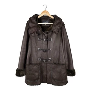 ARMANI JEANS Suede Fur Faux IF SIX WAS NINE Size US8 / EU44 - Picture 1 of 19