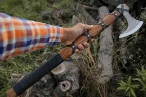 Custom Handmade Corban Steel Viking Axe For Hunting Outdoor Camping Gift for him - Picture 1 of 5