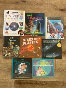 Kids Books About Outer Space Lot of 8 Solar System Sun Classroom Homeschool Set - Picture 1 of 9