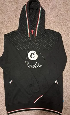 Sudadera con Capucha Cookies Para Hombre Mediana Negra Pullover Suéter Bolsillos Presidio Streetwear Foto 1 de 4