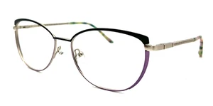 NEW NICOLE MILLER MOUETTES C01 OLIVE / PINK AUTHENTIC EYEGLASSES 55-16-135 - Picture 1 of 5