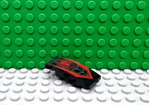 LEGO 1 Black Curved Slope 4x2 Printed Spider Man Logo NEW - Picture 1 of 1