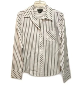 Neu Tracy M Hemd mit Knopfleiste Streifen Gr. L Langarm Seidenbluse - Bild 1 von 8