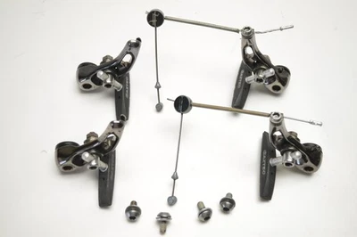 SHIMANO STX RC BICYCLE DARK SILVER ANODIZED CANTILEVER BRAKES SET BR-MC33 - Image 1 of 4