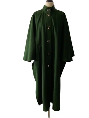 Abrigo Capa Lana Vintage Años 90 | Capa Invierno Damas Loden | Talla - Talla Única Foto 1 de 4