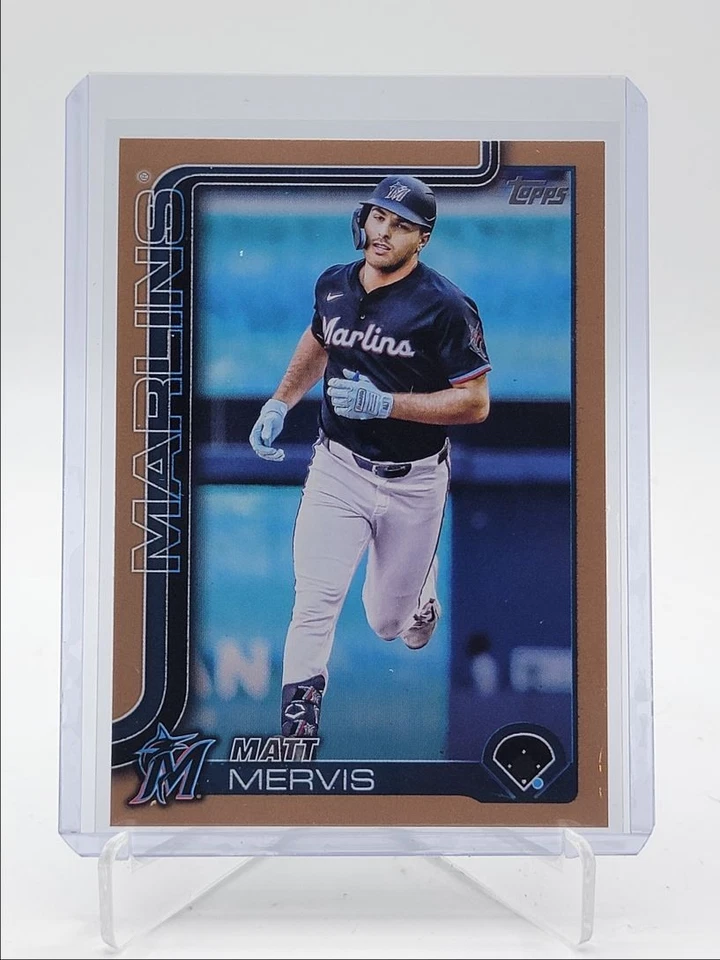 MATT MERVIS 2025 TOPPS UPDATE SERIES BASEBALL GOLD MARLINS /2025 Q4115 - Image 1 of 2