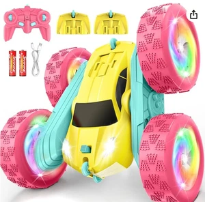 Ferngesteuertes Auto, RC Cars für Mädchen, doppelseitiges 4WD Stunt Car mit RGB Licht - Bild 1 von 7