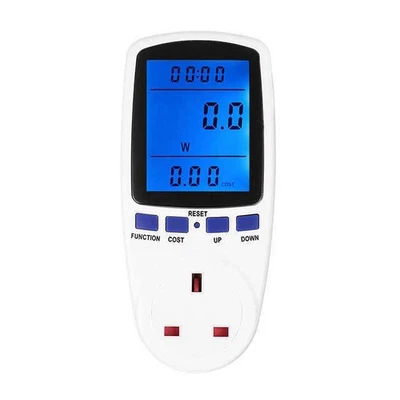 LCD Plug in Electricity Power Consumption Meter Energy Monitor Watt Kwh Monitor - Image 1 of 4