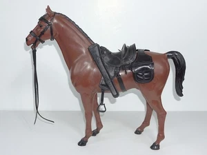MARX JOHNNY BEST OF THE WEST 2061C THUNDERBOLT BROWN HORSE MOUNT W/ ACCESSORIES - Picture 1 of 8