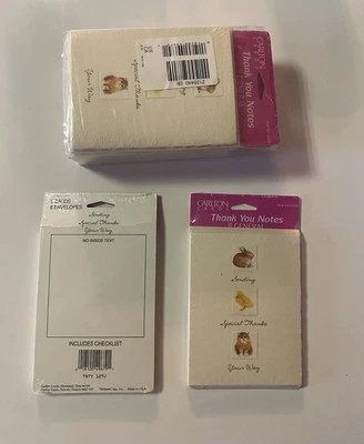 Carlton Cards Thank You Notes. 8 Packs Of 8 (64 Cards Total) - Изображение 1 из 3