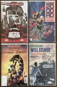Lot of 4 FCBD 2025 Comics Post Malone, 2000 AD, Conan, Eisner - All NM Bag Board - Picture 1 of 5