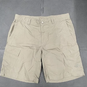 North Face Cargo Shorts Mens 26 Khaki Nylon Hiking Outdoor Utility Pockets - Picture 1 of 13