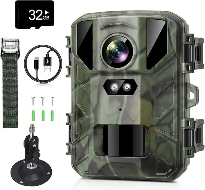 Mini wildlife camera 4K 50MP wildlife camera with night vision motion detector 850 IR LE - Image 1 of 4
