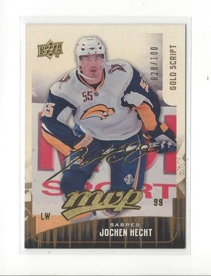 2009-10 Upper Deck MVP Gold Script #267 Jochen Hecht Sabres /100  - Image 1 of 2