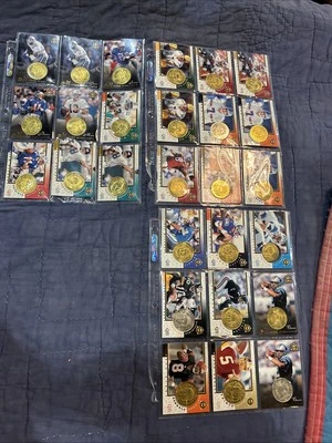 1997 年 Pinnacle 完好橄榄球硬币和卡片套装 — 第 1/4 张图片