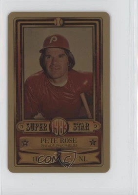 1983 Perma-Graphics/Topps Credit Cards Gold Pete Rose #150-SSN8313 - Image 1 of 2