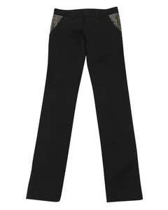 Gucci Jeans With Metal Stud Details In Cotton Women Black Xxs - Picture 1 of 4