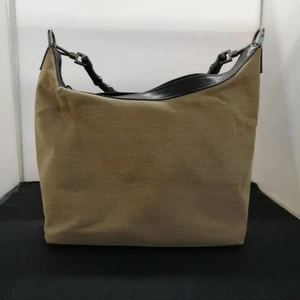 GUCCI Bamboo Tote Bag Handbag Khaki Canvas Leather 000-0531 Women’s Authentic - Picture 1 of 13