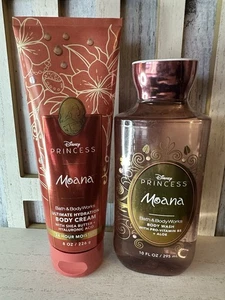 Bath & Body Works Disney Princess Collection MOANA Juego de Jabón Corporal y Crema Corporal - Imagen 1 de 1