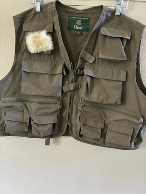 Vintage Orvis Fly Fishing Vest SZ XL Olive Green 11 Pocket Fly Fishing Vest Nice - Image 1 of 4