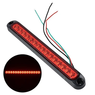 Sealed Red LED Brake Light High Mount for Trucks For Semi Trailers ABS Base - Image 1 of 4