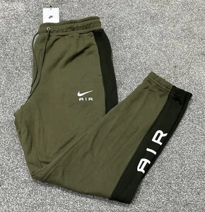 Nike Joggers Uomo Air Sportswear Cotone - Verde Oliva - DQ4202-222 - Medium (M) - Foto 1 di 12