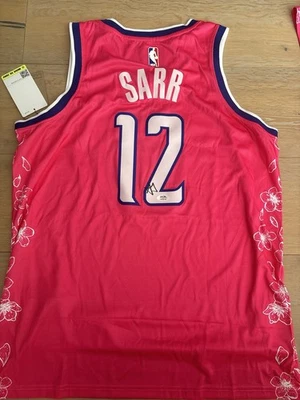 Alex Sarr Signed Washington Wizards Jersey PSA COA Autograph L - Image 1 of 2