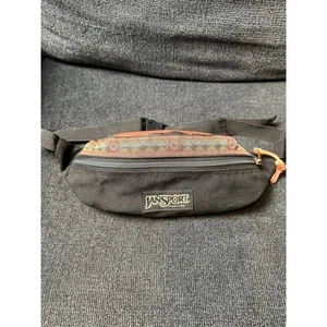 Vintage 90’s Jansport Southwest Style Leather Top Full zip Fanny Pack Outdoors - Picture 1 of 6