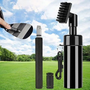 Wasserbürste Golf Rillenschärfer Werkzeug Schlägerreiniger mit Halter - Bild 1 von 11