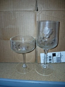  2 Vintage Gläser mit Blumen - Bild 1 von 1