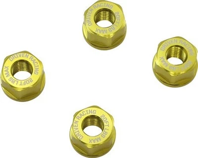Driven Racing Grom 4 Bolt Sprocket Nuts - Gold Motorcycle Street Bike DSN-02-GD - Image 1 of 3