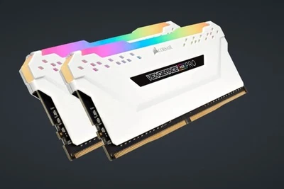 Corsair Vengeance RGB PRO 16GB 2 x 8GB DDR4 DRAM 3200MHz C16 Memory Kit White - Image 1 of 4