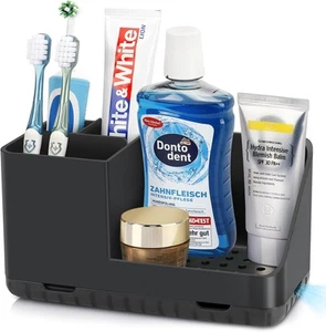 Toothbrush Holders for Bathroom Countertop Organizer, Electric Black  - Picture 1 of 7