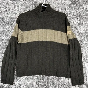 Vintage Abercrombie Fitch Striped Ribbed Wool Blend Sweater Mens Medium Pilling - Bild 1 von 8