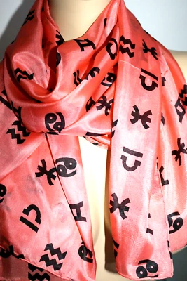 MADE IN INDIEN Damen Reine Seide XXL Seidenschal Tuch 148x43 Stola Schal 100% Seide Rosa 36