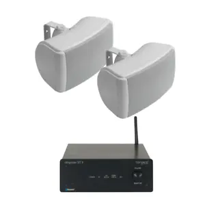 Tangent Ampster BT II Bluetooth Amplifier W/ 2 x White 4.5" Outdoor Speakers - Picture 1 of 5